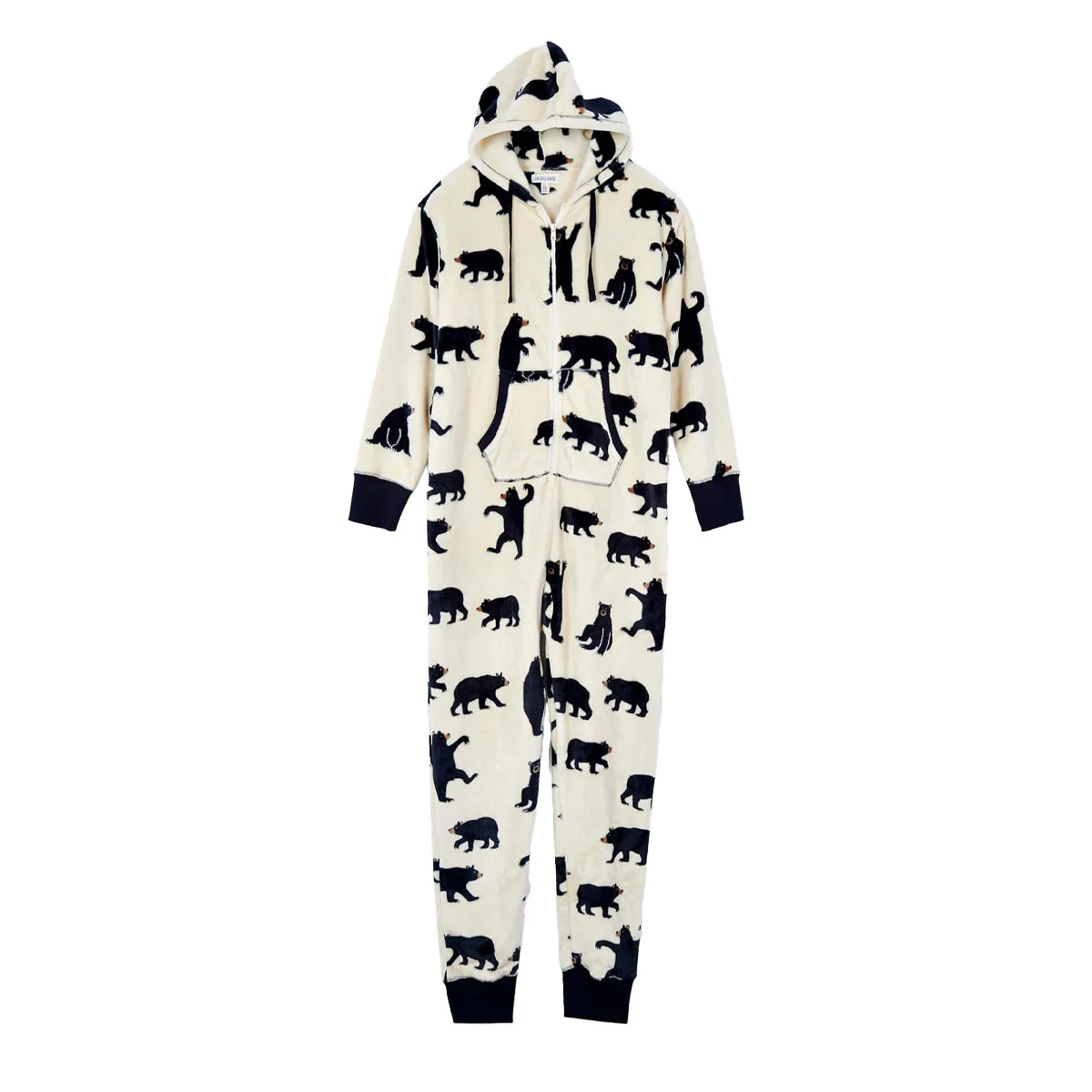 Black Bear Fleece Onesie (Kids)