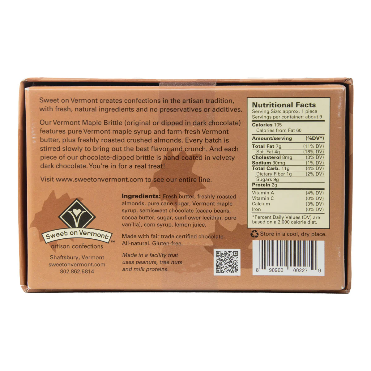 Sweet on Vermont Chocolate - Dipped Maple Brittle with Almond - Image 2